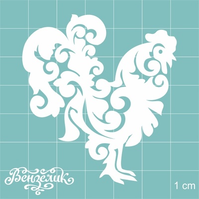 Чипборд від Вензелик - Півник 01, розмір: 54x59 мм