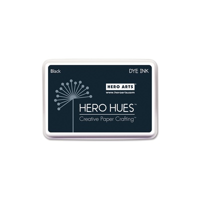 Пигментные чернила от Hero Arts - Hero Hues Dye Ink Pad: Black, черный
