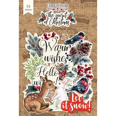 Набор высечек, коллекция The spirit of Christmas, 53 шт., ТМ Фабрика Декора