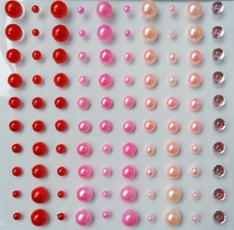 Половинки перлинок на клейовій основі "Ягодка", 100 шт.
