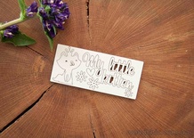 Чипборд "Мій маленький котик, набір" від WOODchic, 4x9,3 см