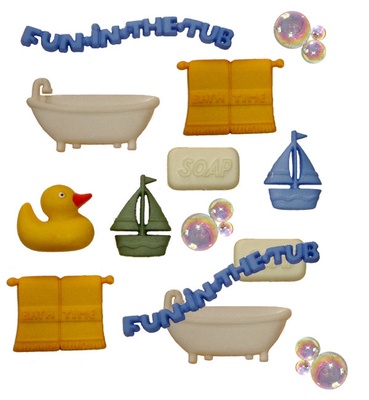 Набір декоративних ґудзиків Dress It Up - Tub Time