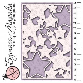 Білий чіпборд від Бумага Марака - фон "Зоряне небо", 10x15см