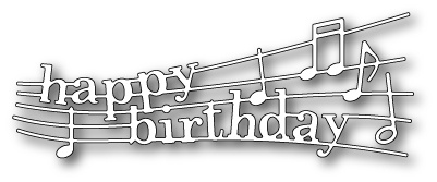 Ніж для вирубки від Poppystamps - Happy Birthday Melody