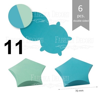 Набір паперових заготовок 002, ТМ Fabrika Dekoru, 6 штук, 70 мм, вибір кольору