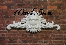 Гіпсовий декор від E.В.A - Вензель, колір білий, 10x4,5см