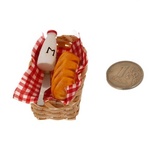 Хлеб и молоко в плетеной корзинке от Art of Mini