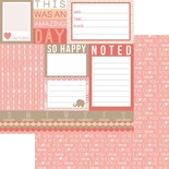 Аркуш двостороннього скрап-паперу Teresa Collins Designs - You Are My Happy - Noted, 30x30 см