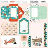 Аркуш двостороннього паперу для скрапбукінгу від Scrapmir - Конверти - Funny Friends, 20x20см