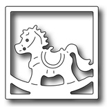 Лезвие Frantic Stamper - Precision Die - Square Vignette Rocking Horse Insert