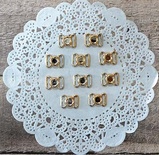 Пряжки пластиковые от ScrapBerry's - Золото, 1,5 см, 10 шт