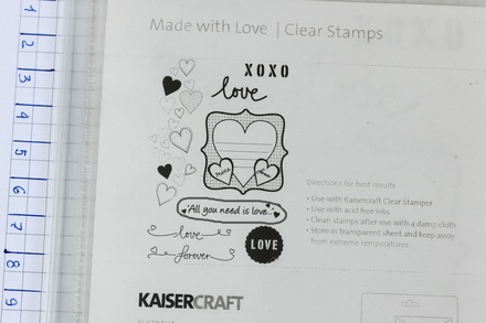 КОМІСІОНКА Б/- Акрилові штампи Kaisercraft - любов (неповний набір)