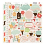 Наліпки від Echo Park - Sweet Day Collection - 12xCardstock Stickers - Park0, Park1