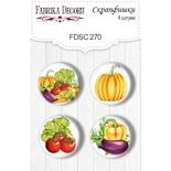 Набор скрапфишек Soul Kitchen, ТМ Фабрика Декора, 4шт набор № 270