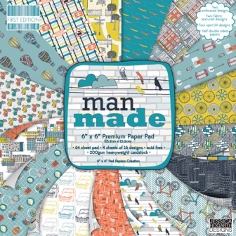 Набір паперу First Edition - Man Made, 15x15см, 16 аркушів
