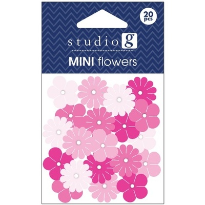Набір паперових квітів Studio G - Pink, колір рожевий, 20 штук