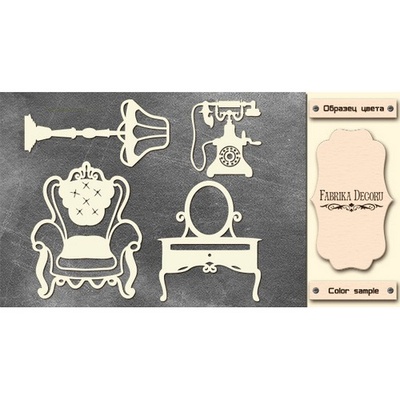 Набір чіпбордів Вінтажні меблі, колір молочний, ТМ Фабрика Декору