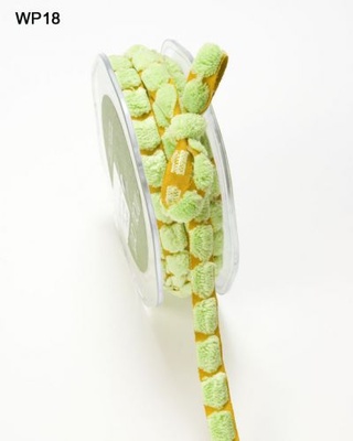 Стрічка CHENILLE/CENTER DOT, колір Gold/Celery, ширина 9,5мм, довжина 90 см