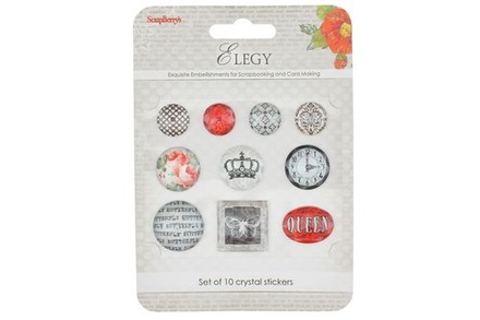Акрилові прикраси від ScrapBerryʼs - камінчики зі стікером - Елегія