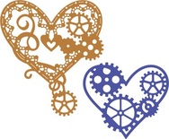 Ніж для вирубки від Cheery Lynn Designs - Hearts 'n n (Set of 2) (Steampunk Lynn0)