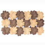 Набор цветов из шелковичной бумаги, 2 цвета 20 шт., 28мм коричневый песочный