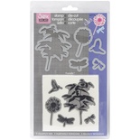 Лезвия и штампы - Sizzix - Framelits Die Set 5PK w/Stamp - Fern, 5 шт.