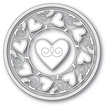 Ножі від Memory Box - Pinpoint Heart Circle Frame craft die
