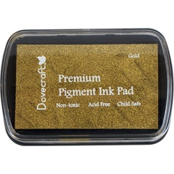 Штемпельная подушечка Dovecraft Pigment Ink Pads - Gold, цвет золотой