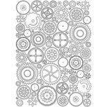 Оверлей шестерні фон 21x29,7 см, ТМ Фабрика Декору