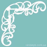 Чипборд від Вензелик - куток 10, розмір: 58x58 мм