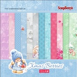 Набор бумаги для скрапбукинга от ScrapBerry's - Зайка Ми - Зимняя ягода, 24 листа, 15х15 см, 170 гр / м, 24 шт