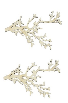 Лазерные вырубки из дерева от Scrapberry's - Ветви, 10 x 6,3см (уп. 2 шт.)