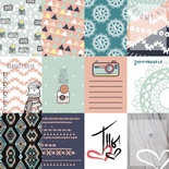 Набор карточек для скрапбукинга от Polkadot - «Тепло и уютно», 7,5х10 см