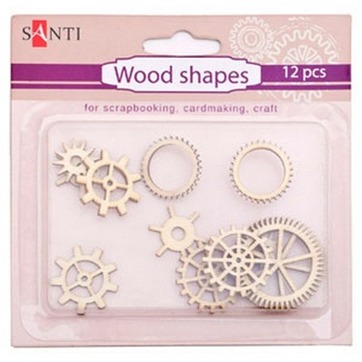 Набор форм деревянных Механизмы, 12 шт, ТМ Santi