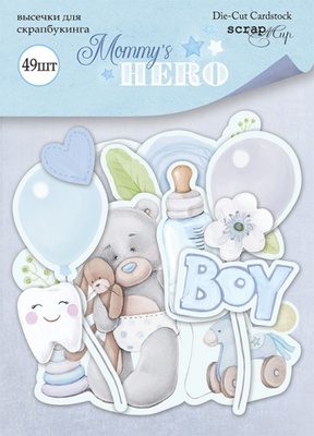Набір висічок для скрапбукінгу від Scrapmir - Mommy's Hero, 49 шт