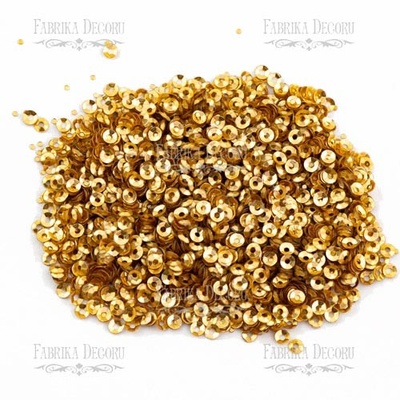 Паєтки круглі, бронза, 328, ТМ Фабрика Декору