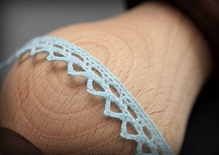 Тасьма мереживна від ScrapBerryʼs -Трикутник, П/Е 1,1 см блакитна, 2 м