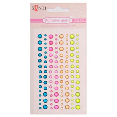Набор страз клеевых Цвета лета, 120 шт, ТМ Santi