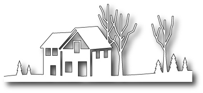 Ножі для вирубки від Memory Box - Winter Cabin Landscape