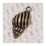 Набір металевих підвісок від ScrapBerryʼs - Морська мушля, 13x26мм, 10 шт.