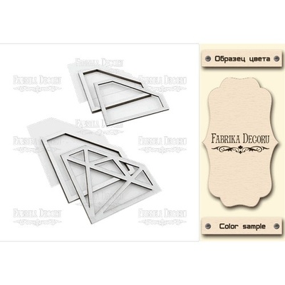 Набір заготовок для шейкерів Кристали, колір молочний, ТМ Фабрика Декору