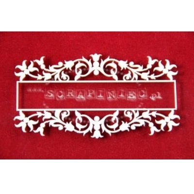Чипборд Scrapiniec - Рамка с завитками Тюльпан