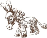 Акриловый штамп Stamp Burro, размер 3,3 * 4  см