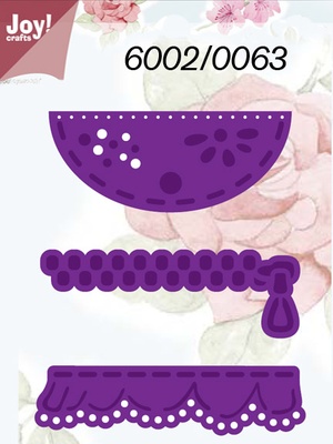 Набір ножів для вирубки Joy! Crafts Cutting & Embossing Dies- Pocket/RuffleFlap/Zipper