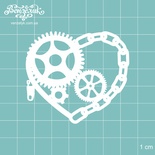 Чипборд від Вензелик - Серце Стімпанк 03, розмір: 5,3x6 см