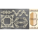 Чипборд Фабрика Декору - Рамки 1, колір молочний, крафт