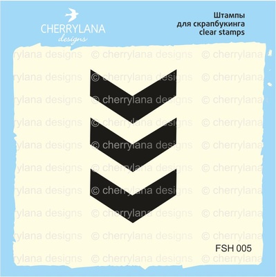 Штампы от Cherrylana - Шеврон, 2х3,5 см