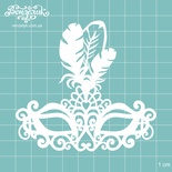 Чипборд від Вензелик - Маска 02, розмір: 90x83 мм