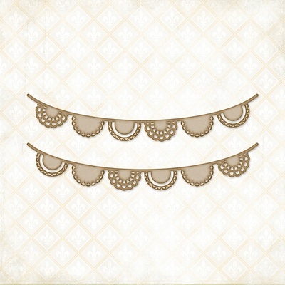 Чипборд Blue Fern StudiOs-Doily Bunting