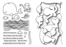 Набір ножів та штампів від Memory Box - Whale Hello There